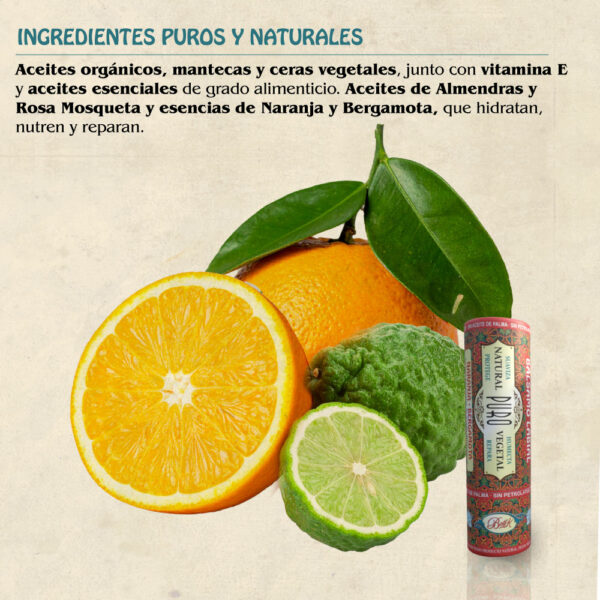 Nuevo Bálsamo Labial Naranja Bergamota Almendras Rosa Mosqueta Kraft - Imagen 5