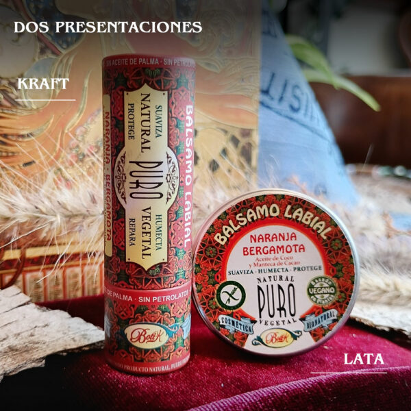Nuevo Bálsamo Labial Naranja Bergamota Almendras Rosa Mosqueta Kraft - Imagen 8