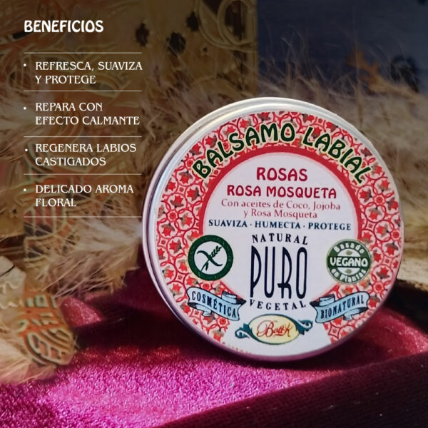 Nuevo Bálsamo Labial Lata Rosas - Rosa Mosqueta - Imagen 4