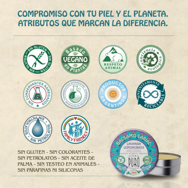 Nuevo Bálsamo Labial Lata Lavanda y Lemongrass - Imagen 5