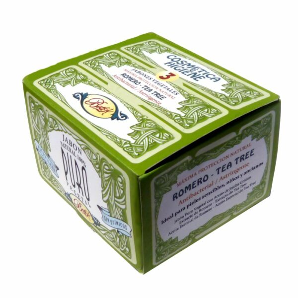 Pack Promocional de 3 Jabones Vegetales Romero Tea Tree