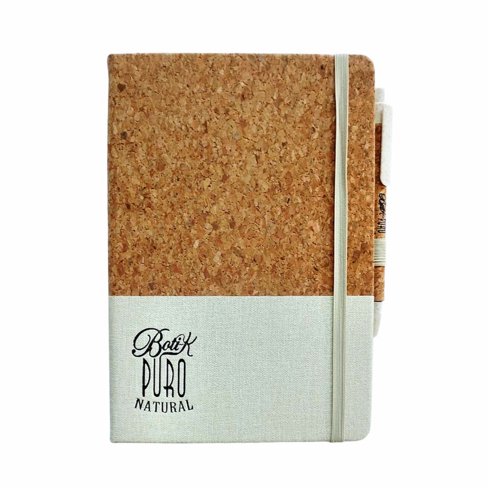Cuaderno Ecológico A5 de Corcho con Bolígrafo – Color Natural